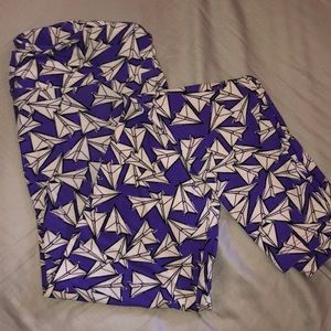 One Size Paper Airplane LuLaRoe Leggings